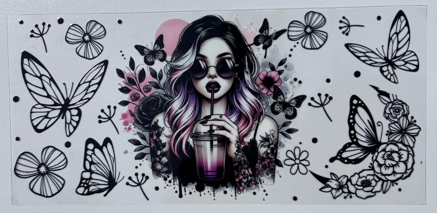 Tatted Girlie - 16oz - Single Sided Wrap