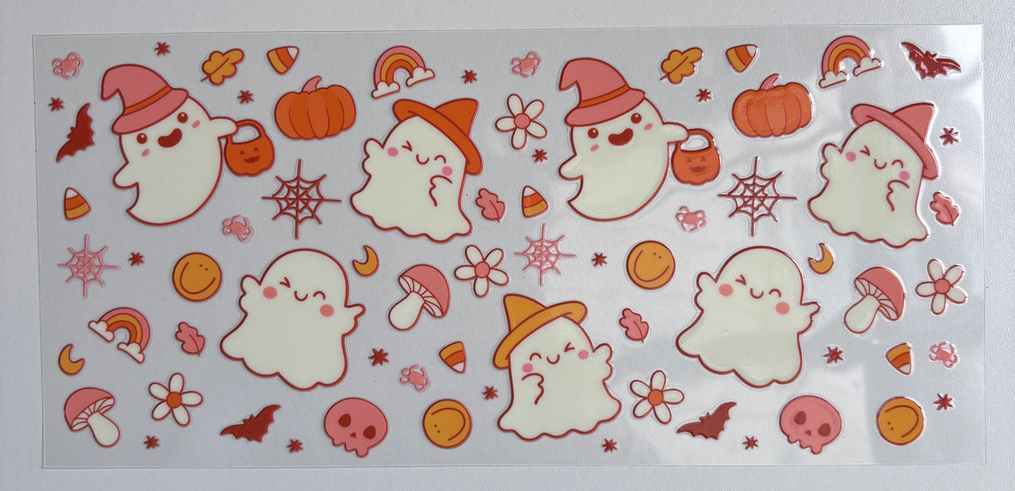 Cutie Ghost Orange 16oz - Double Sided Wrap