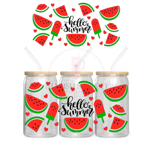 Hello Summer - 16oz - Double Sided Wrap