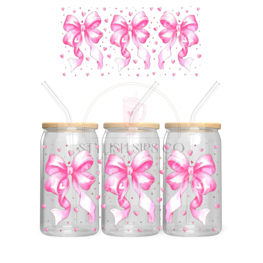 Bow Pink - 16oz - Double Sided Wrap