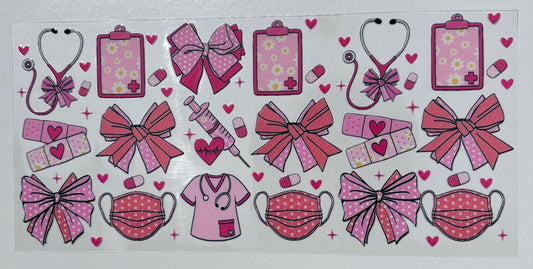 Nurse Icons - 16oz - Single Sided Wrap