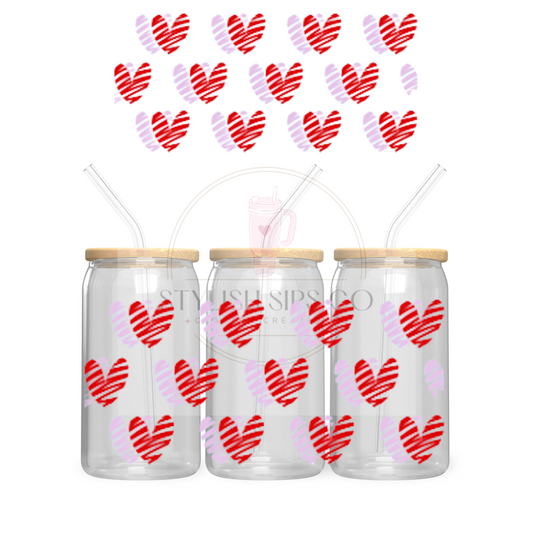 Hearts - 16oz - Double Sided Wrap