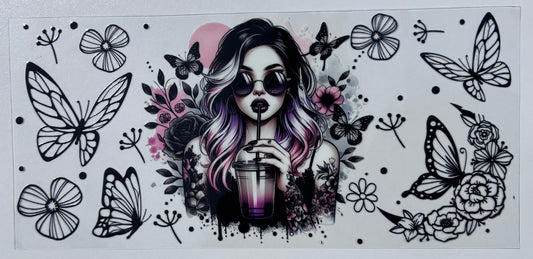 Tatted Girlie - 16oz - Single Sided Wrap