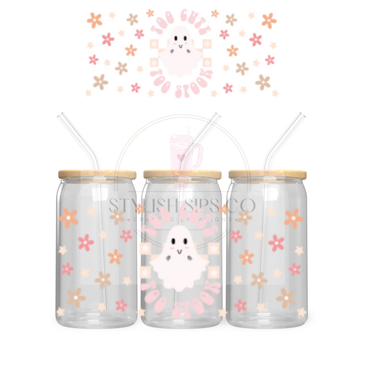 Too Cute Too Spook - 16oz - Double Sided Wrap