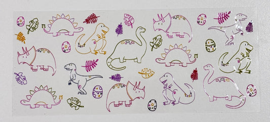 Dinosaur Outlines - 16oz - Single Sided Wrap