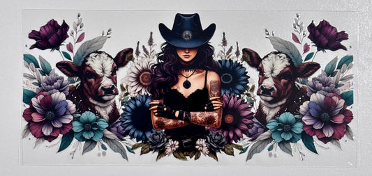 Tattoo Cowgirl - 16oz - Single Sided Wrap