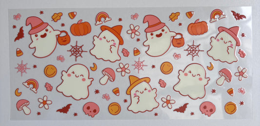 Cutie Ghost Orange 16oz - Double Sided Wrap