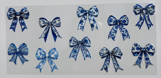 Blue Bows - 16oz - Single Sided Wrap